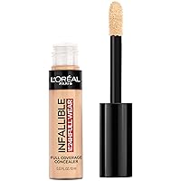 Vista 10 de L'Oreal Paris Makeup Infalible Full Wear Corrector mate impermeable, cobertura completa, tono de piel claro (Porcelain), 0.33 fl oz