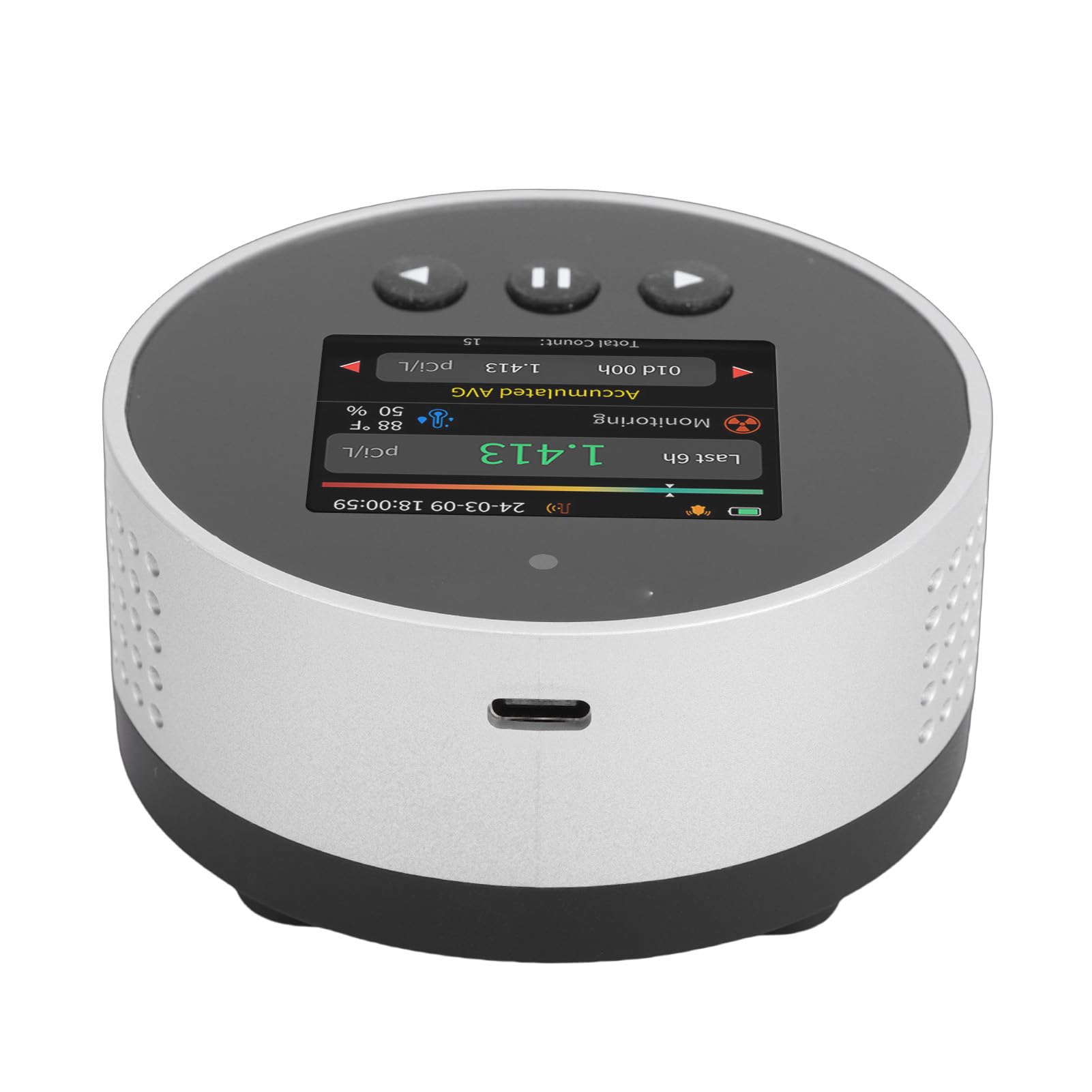YWBL-WH Rilevatore di Radon Domestico, Analizzatore di Gas Radon Digitale con Display LCD con Letture a Lungo Termine per la Sicurezza Interna della Scuola Dell'ufficio nel Seminterrato