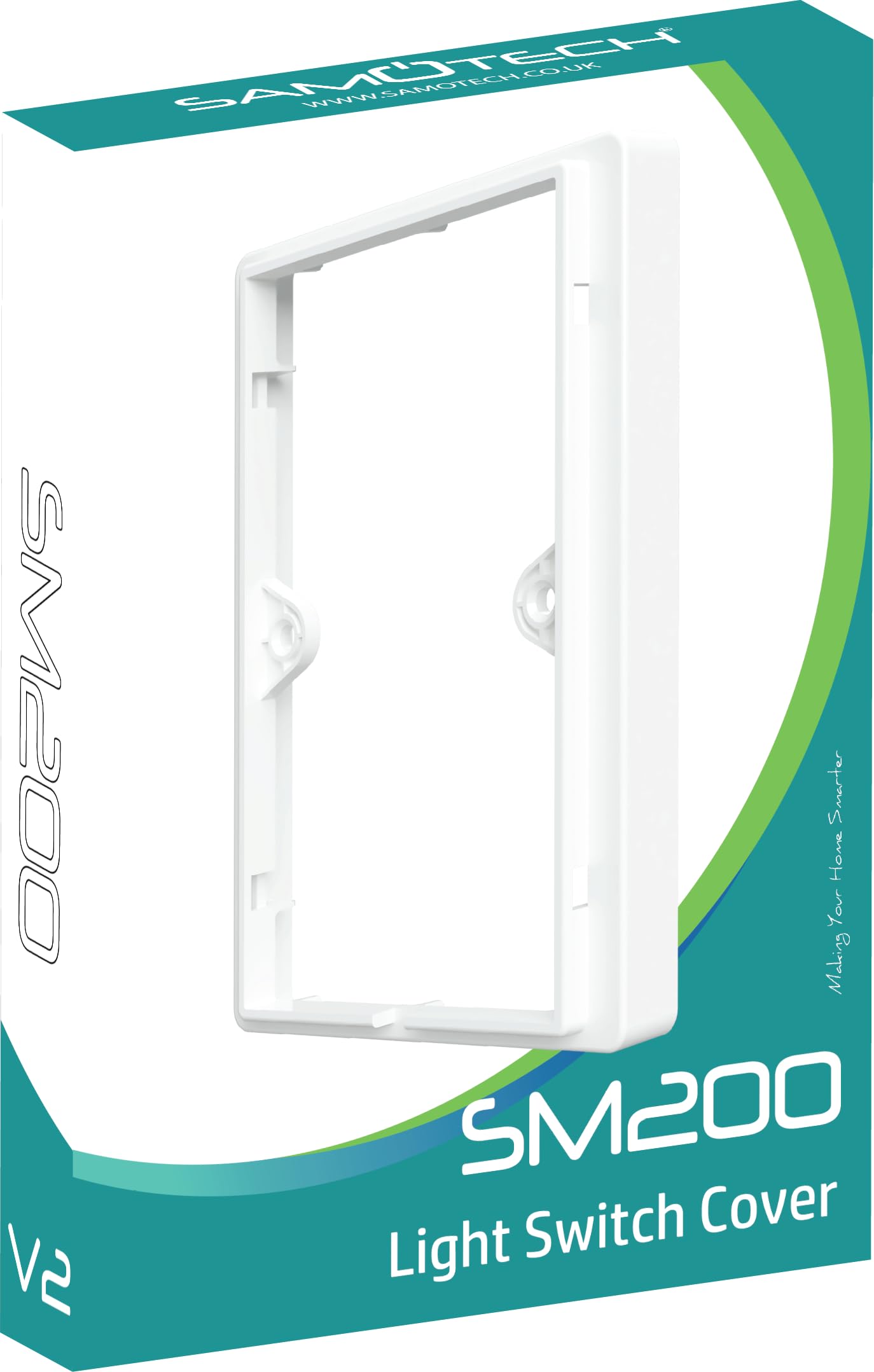 Samotech Light Switch Cover Compatible With Philips Hue Smart Wireless Dimmer Switch V2 (Single Cover V2-2-Pack)