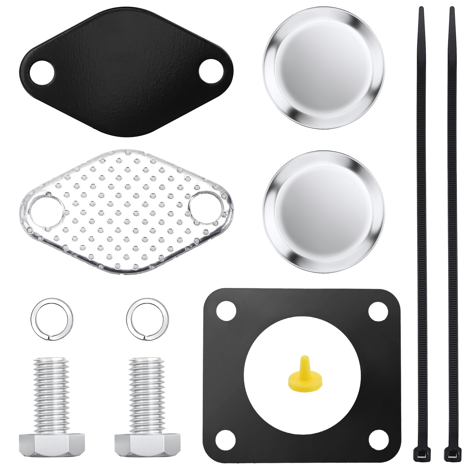 KAOLALI Kit di rimozione della valvola EGR E46 E39 X5 E53 X3 E83 E38 E65, tubo di ricambio per la valvola EGR E46 318D 320D 330D 330Xd 320Cd 318Td 320Td