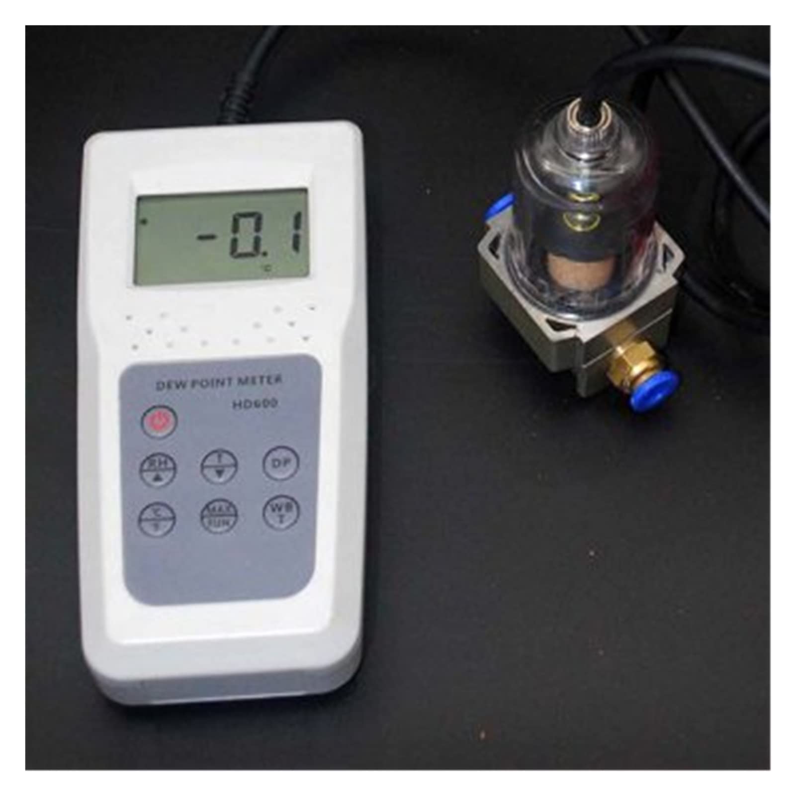 Humidimètre pour sol Testeur de point de rosée haute précision HD600 Détecteur de point de rosée de condensation de l'air Détecteur de rosée DÉTECTEUR PORTATEUR DE POINT DE POINT DE POINT pour jardin,