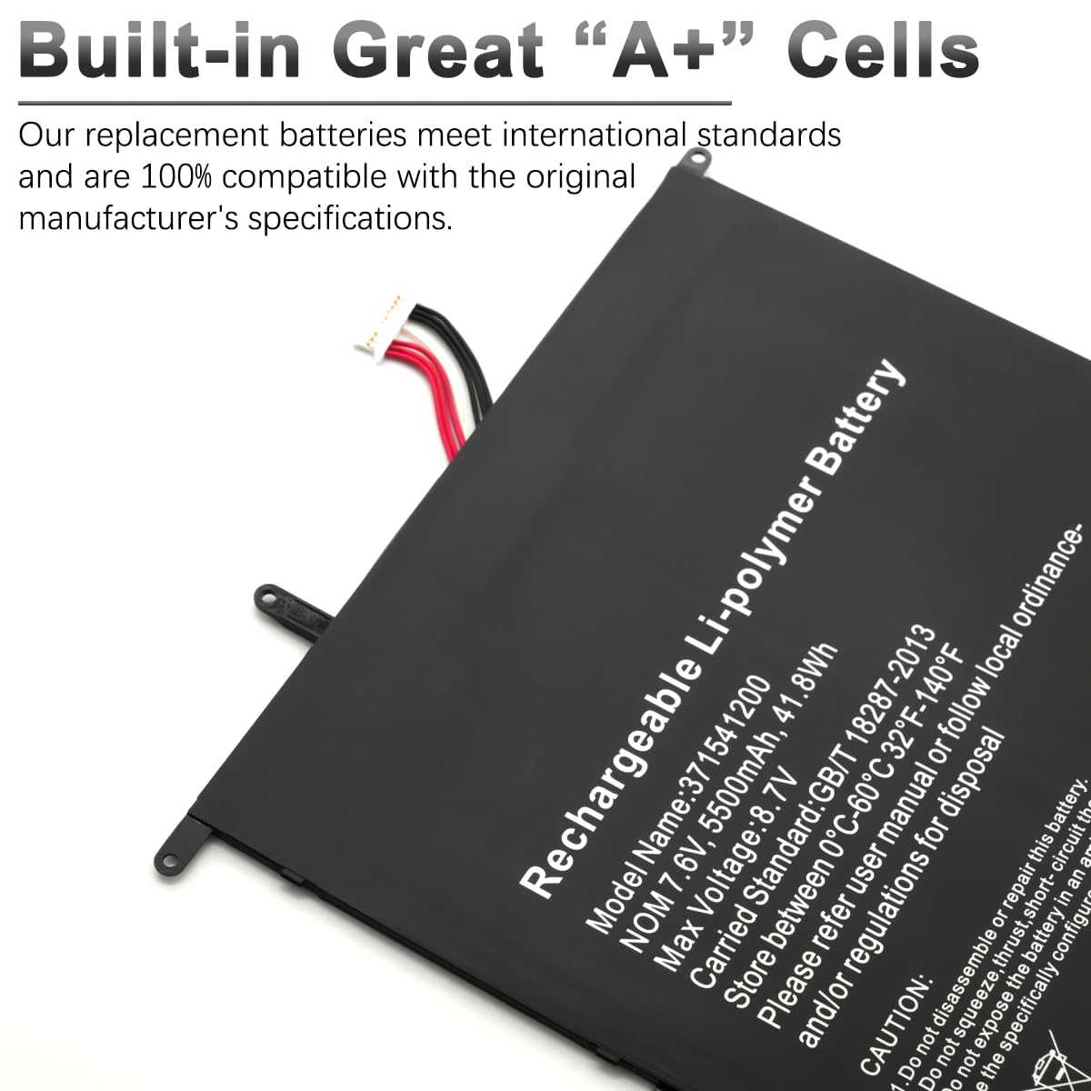 A146 HW-371541200 HW-37154200 Laptop Batteria per TREKSTOR PrimeBook P14 Series 371541200 7.6V 41.8Wh 5500mAh