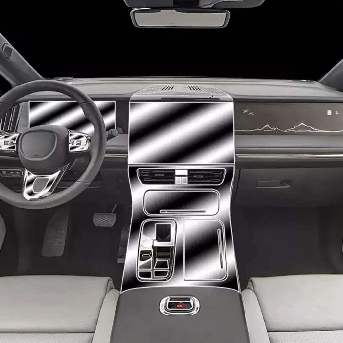 Car Interior Center Console Media Dashboard Navigation TPU Protector Film, for GAC TRUMPCHI M8 2024 2025 Accessories Anti-Scratch