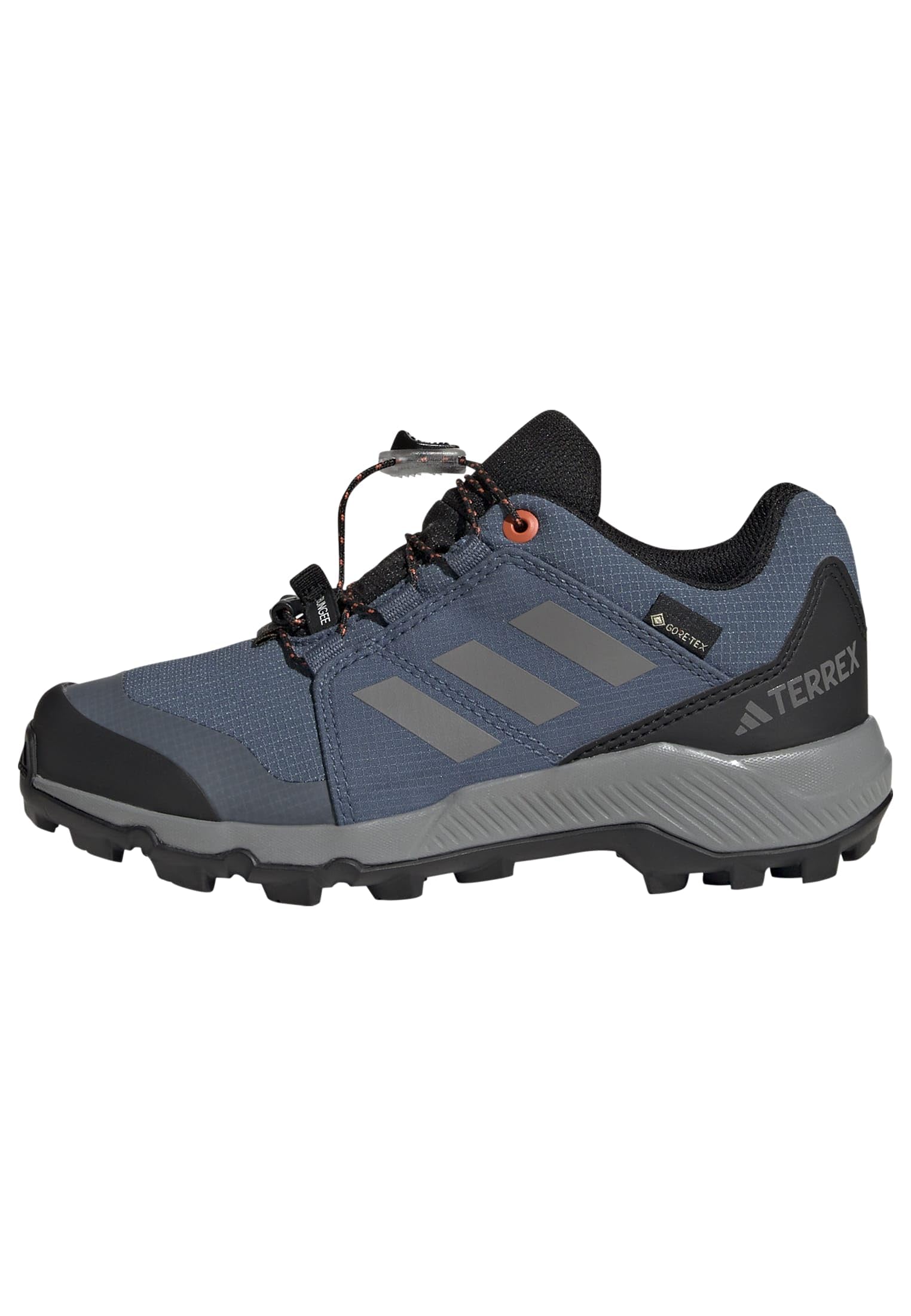 adidas Unisex Kids Terrex Gore-Tex Hiking Kids Shoes, Wonder Steel/Grey Three/Semi Impact Orange, 1 UK