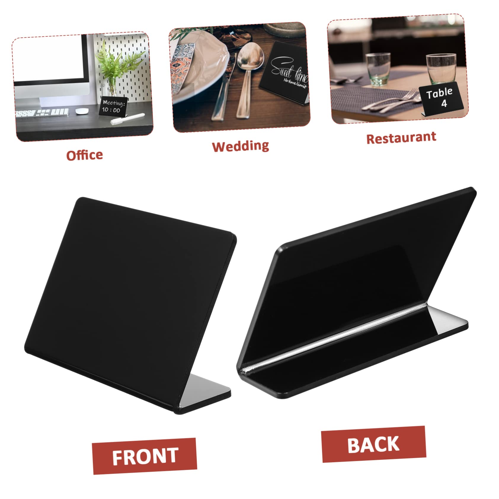 HOMSFOU 3 Series Carteles De Pizarra Acrílicos Reutilizables Bolígrafo Para Bodas Buffets Y Panaderías De Mesa Para Mostrar Y 10 Piezas X 3