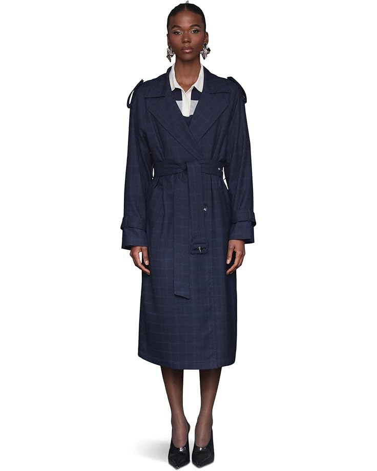 Avec Les Filles Double Breasted Slouchy Trench Coat - Main View