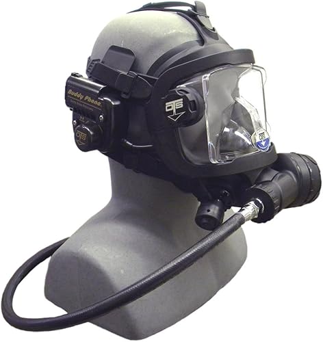 OTS Guardian Full Face Dive Mask with Communications Package - Black/Black