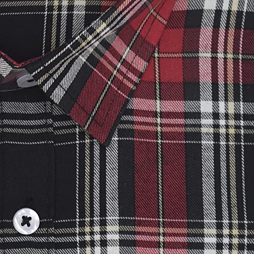 Image of GHPC 100% Cotton Checkered Half Sleeves Regular Fit Formal Shirt for Men