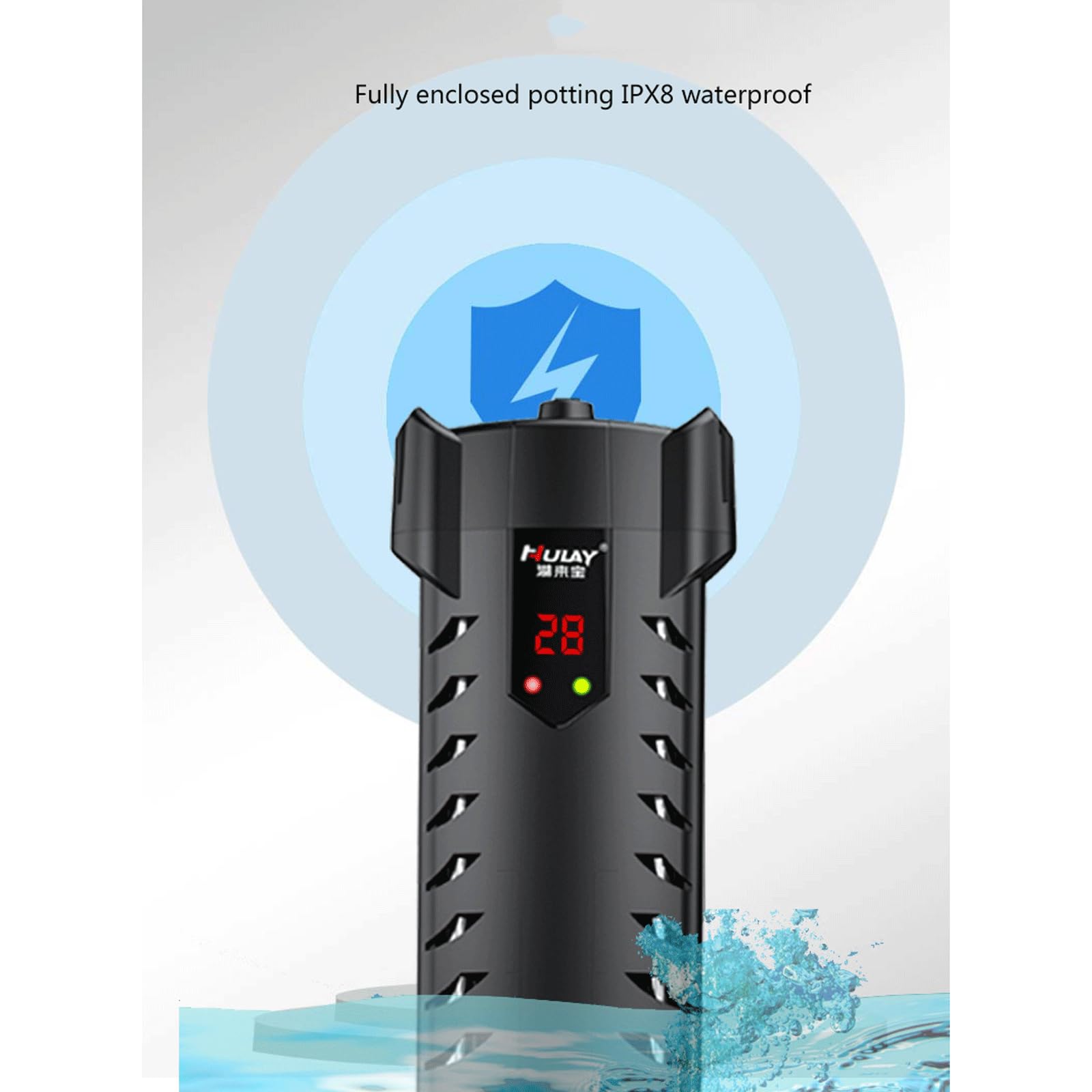 Calentador Tanque Peces Temperatura Constante Automática Filtro Inferior Acuario Barra Calefacción con Pantalla Digital,300W