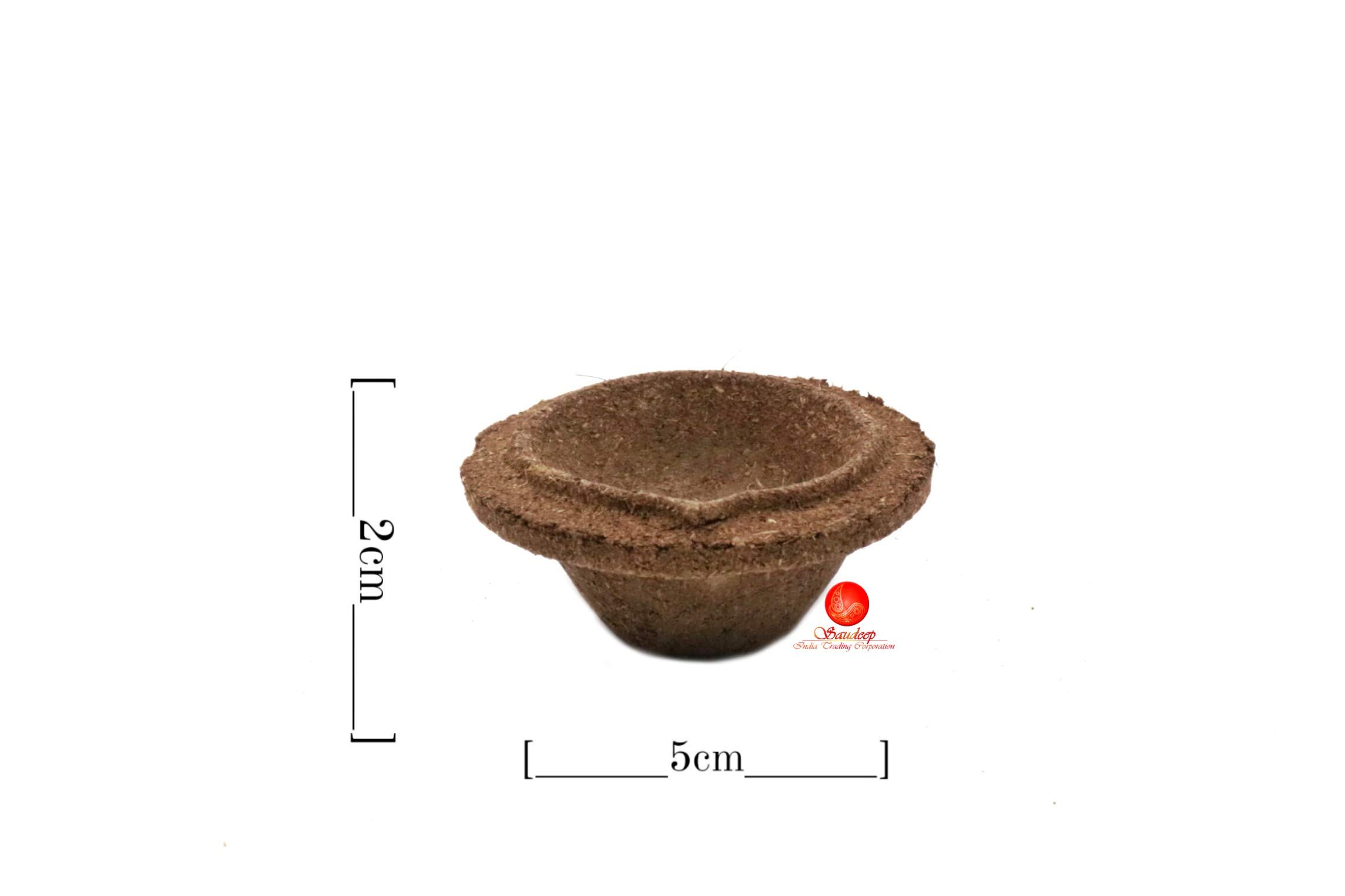 Saudeep India Panchagavya Diya | Deepak, Made of 5 Natural Elements - Cow Dung, Gow Mutra/Milk/Curd and Ghee/Very Rare and Exotic (Pack of 12) - Image 8 thumbnail