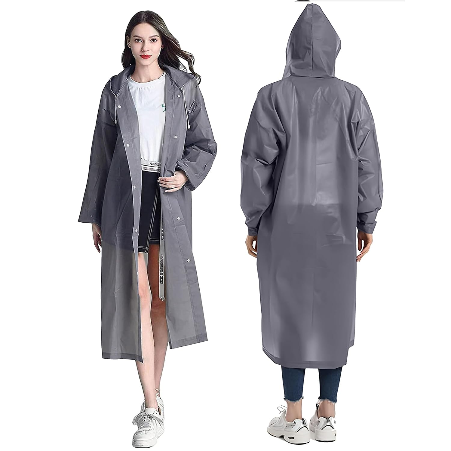 Waterproof Unisex Rain Coat Hooded Full Sleeves Outdoor Men, Women, Boys & Girls Rainwear Poncho Raincoat for Camping, Hiking & Travelling-image-33