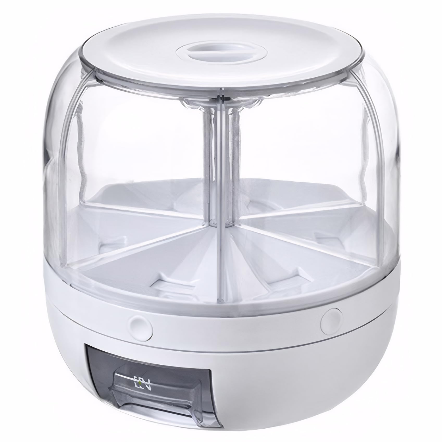 Distributore Di Lenticchie E Cereali 360° 6 Scomparti – Contenitore Salvaspazio Per Riso, Pasta E Legumi – Cucina Ordinata E Design Moderno - 2