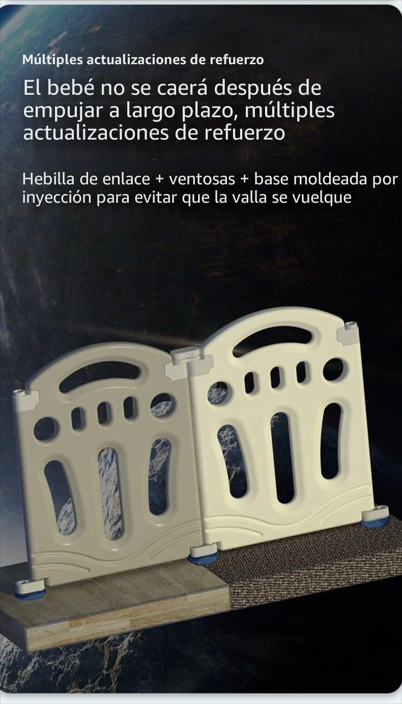 Parque Infantil Bebe, Parque de Juegos para Bebes Plegable Interiores Exteriores, Centro de Actividades Infantiles con Espuma Anticolisión, Corralito Bebe Grande Niños (Y 12+2 Combo)