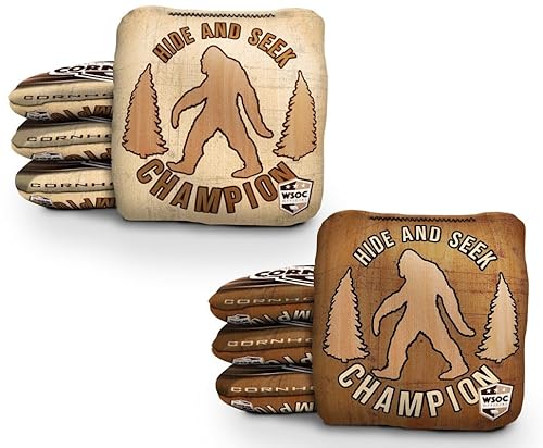 World Series of Cornhole Official Cornhole Bags Set of 8– Regulation Size & Weight Professional Corn Hole Bean Bags– Tournament Grade Dual-Sided Fabric– All-Weather Resin Fill– Pro Bags