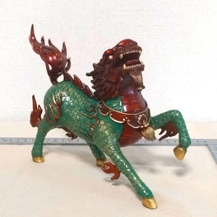 中国工芸品 神獣麒麟(キリン)銅製 紹運 幸運 風水 置物 インテリア Amazon.co.jp: 中国工芸品 神獣麒麟(キリン)銅製 紹運 幸運