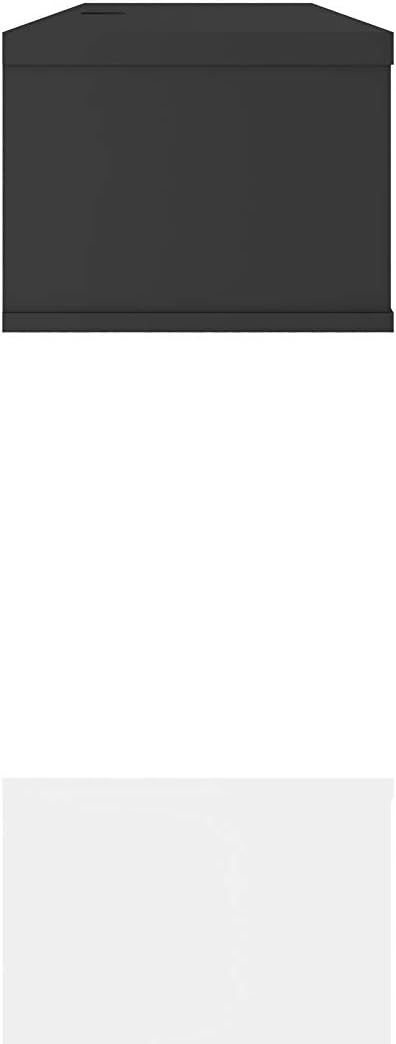 Manhattan Comfort Liberty Modern Home Office Three Shelves Wall Mounted Desk, 62.99", Black