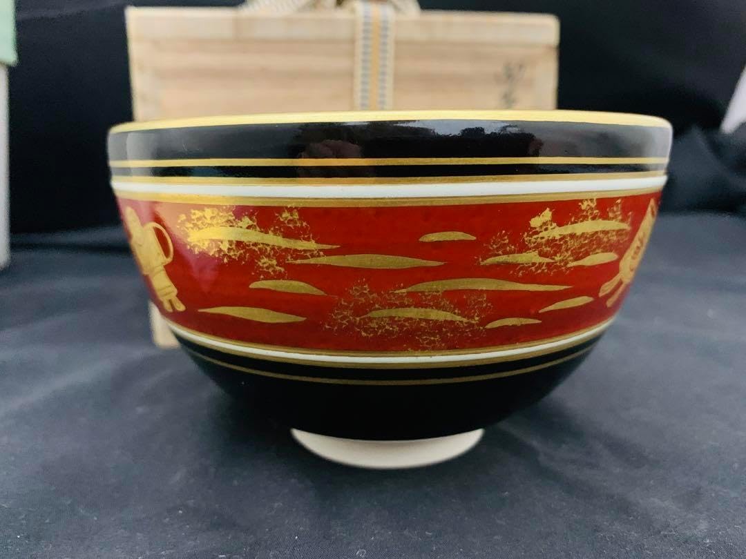 桃山窯 茶碗 橋本喜泉造 金襴手凧上 共箱付き 売買されたオークション  