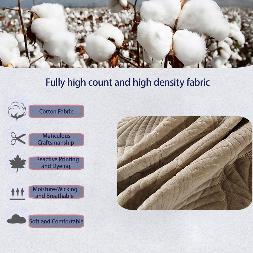 Genérico Liso – Colcha Boutí Fina Cama – Microfibra Extra Suave – Cubre Cama Multiusos para Todas Las Estaciones,Marrón,224 * 234+51×71