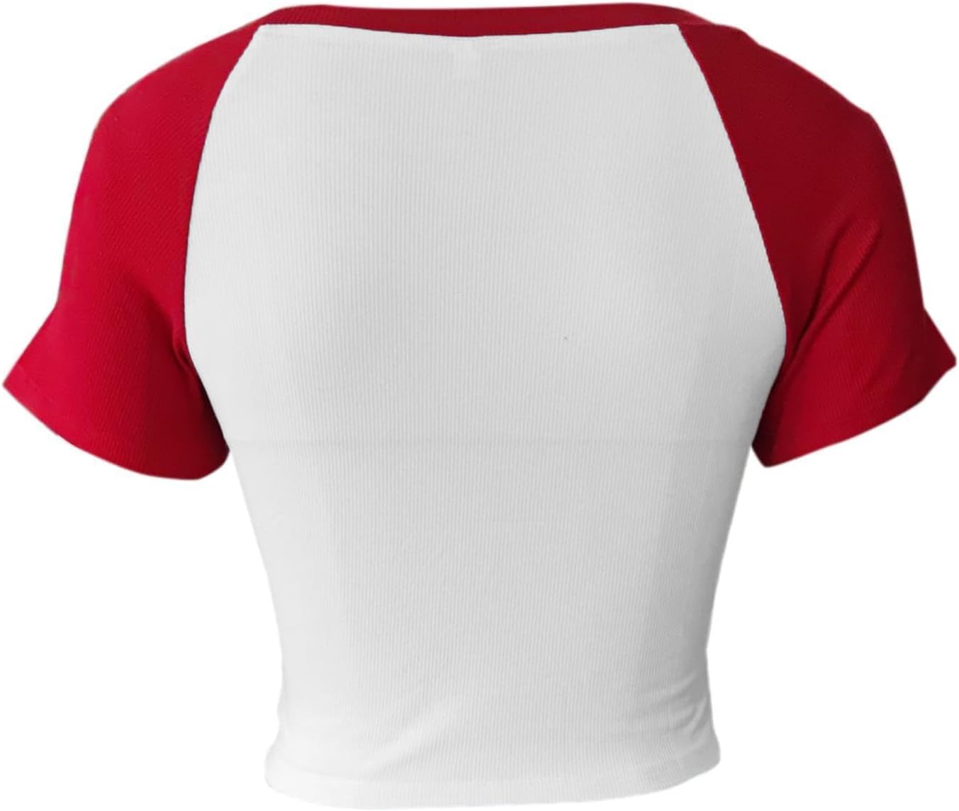 Avanova Women's Letter Print Tee Short Sleeve Round Neck Slim Fit Crop Top T Shirt - Image 5