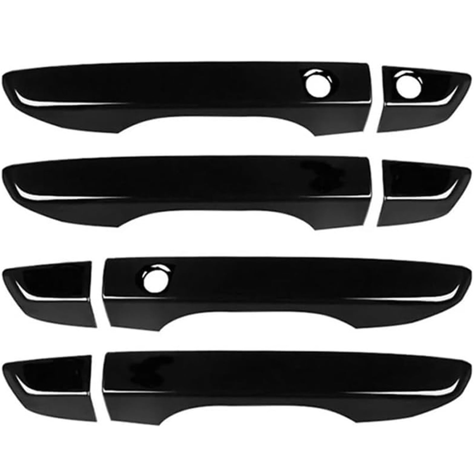 Glymzoi Black Car Exterior Door Handles Car Left Exterior Door Handle 4Pcs Covers With Keyless Entry Handles For Civic 10Th 2016-2019(Black)