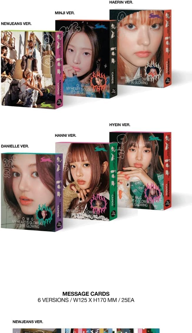 NewJeans OMG 1st Singile Album Message Card Version CD+Photobook+Message Card+Lyrics book+Photocard+Sticker+Tracking (DANIELLE Version)