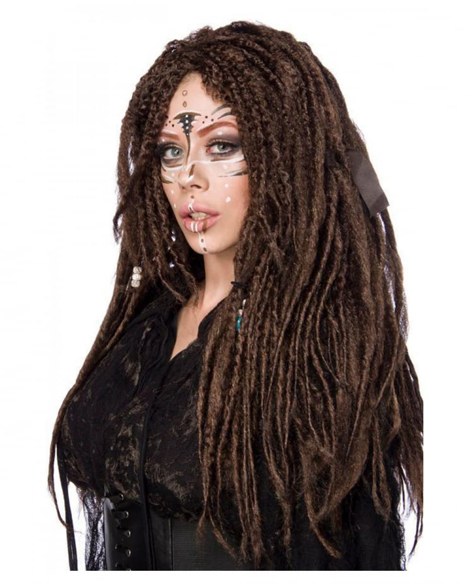 Peluca de bruja vudú con rastas Horror-Shop disfraz Halloween mujer 2