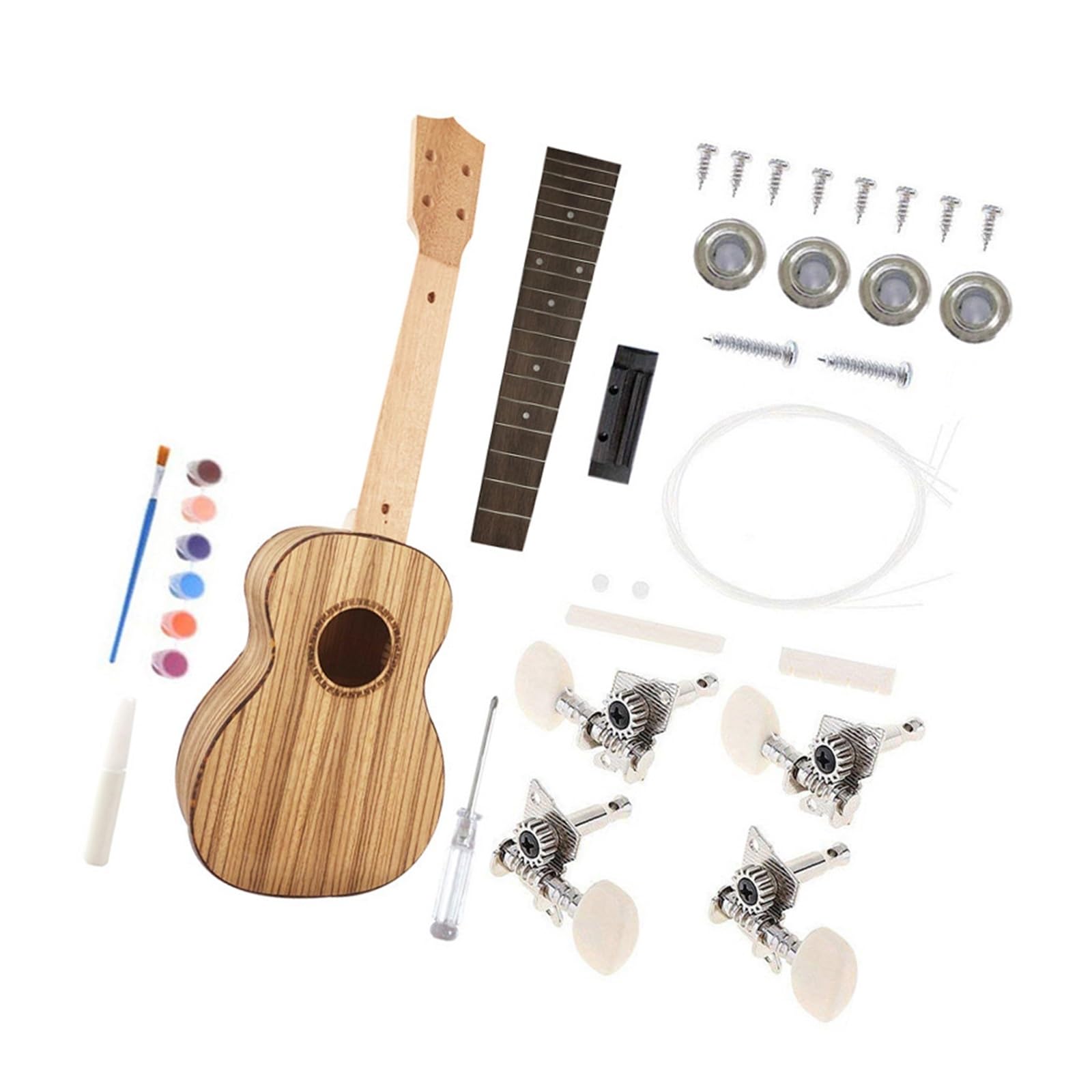 DIY Ukulele Ręcznie Zmontuj Małą Drewnianą Gitarę Ukulele Dla Dorosłych | Ukulele(Type 8)