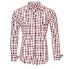 Kayhan DOPPELFARBIG Heren-Hemd Overhemden Casual Business Slim-Fit Lange mouwen geblokt geruit Oktoberfest hemd S-6XL