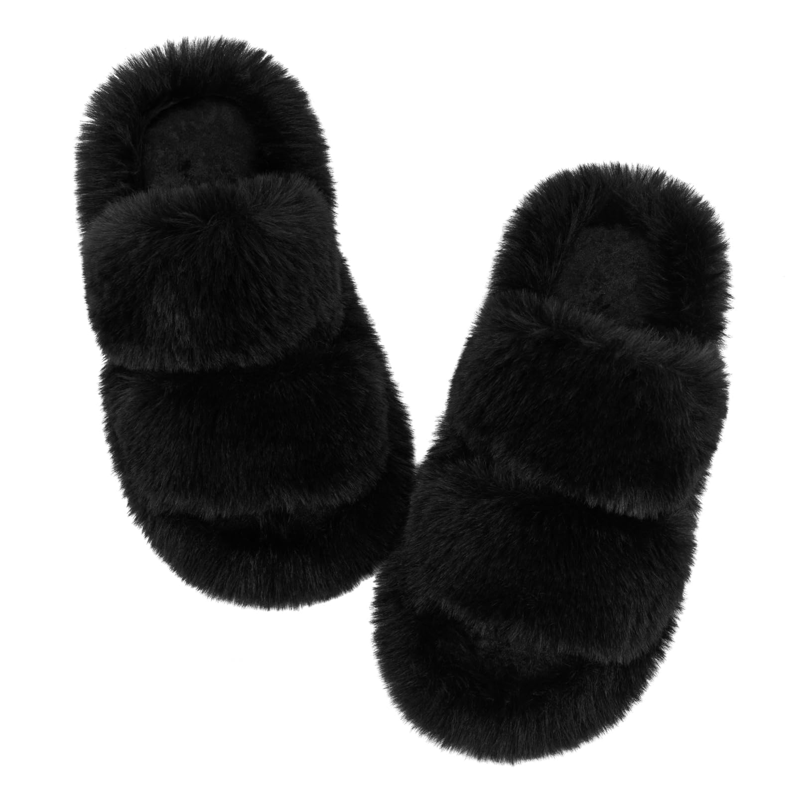 Wostock Pantofole Peluche Donna,Ciabatte Donna Pelose Comode Invernali Moda Slippers