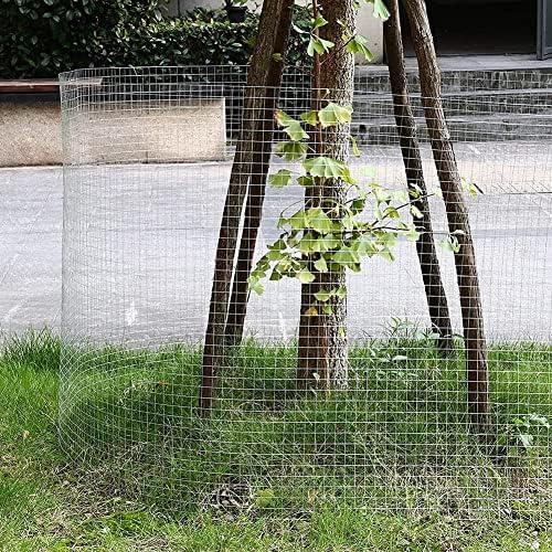 304 Stainless Steel Woven Wire Mesh Roll - 2"x2" Square Openings, Completely Welded Hardware Cloth for Garden Fencing, Chicken Wire Netting, Durable Outdoor Protection