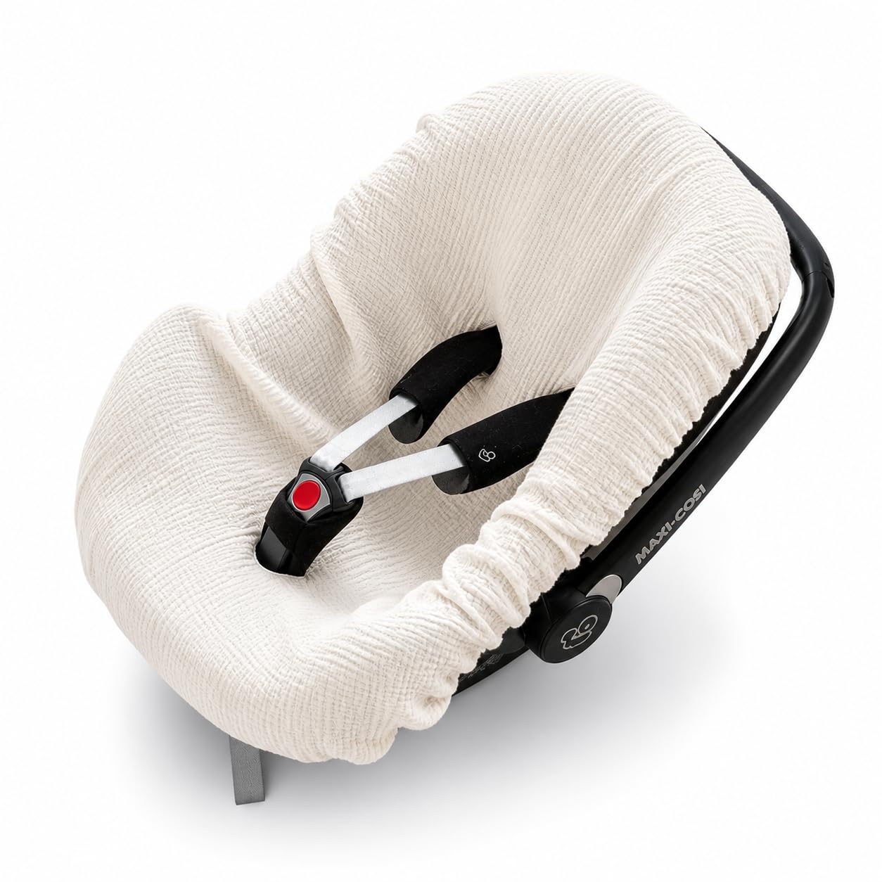 Rivestimento per ovetto, estivo, universale, 100% mussola di cotone, colore: crema