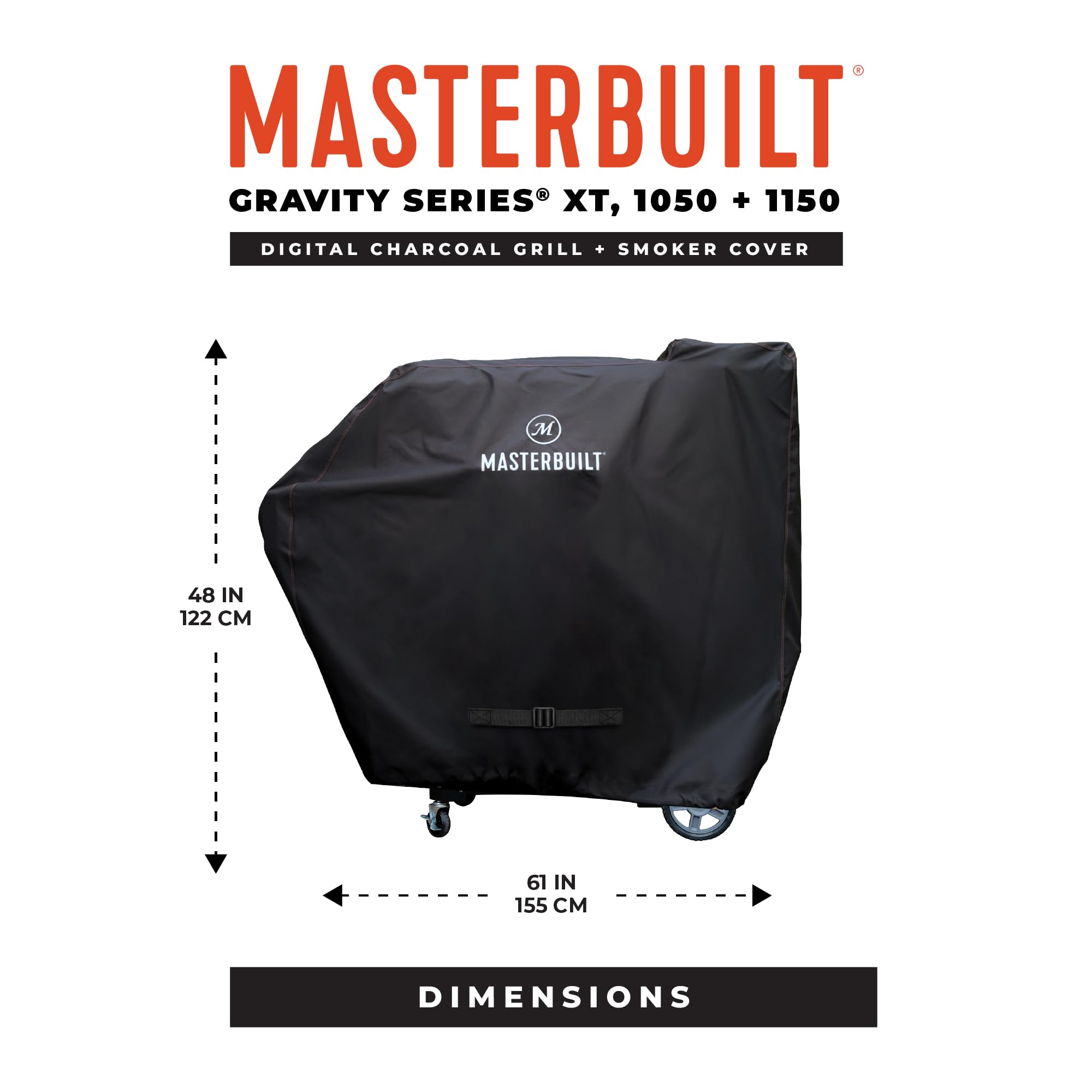 Masterbuilt® gravità Series™ 1050 Digitale Carbone Barbecue Griglia + Fumatore in Nero Serie gravità™ 1050 Griglia a Carbone Digitale + Smoker Cover Coprifumo in Nero
