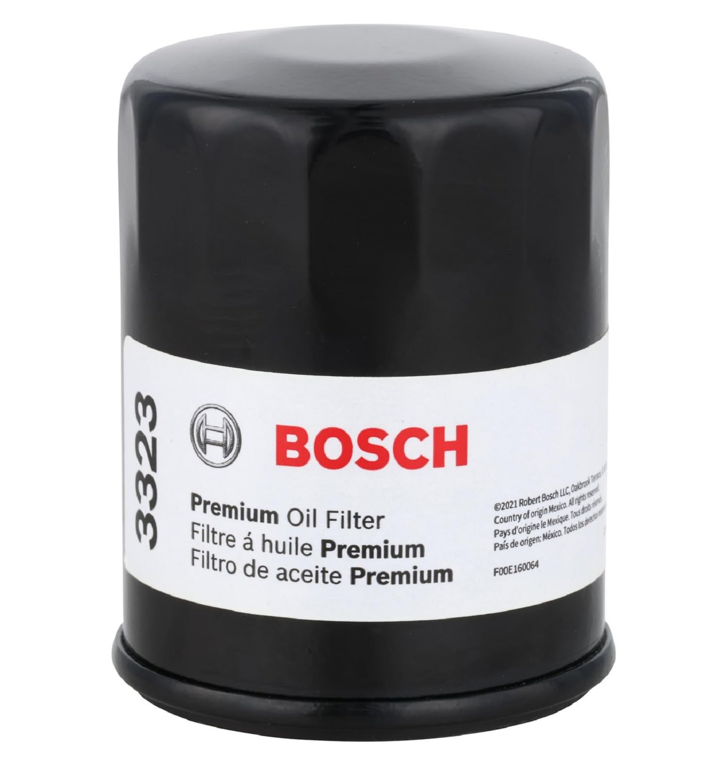 Bosch 3323 Premium FILTECH Oil Filter for Select Acura MDX, RDX, RSX, TL, Chrysler, Dodge, Ford, Honda Accord, Civic, CR-V, Pilot, Infiniti, Nissan + More