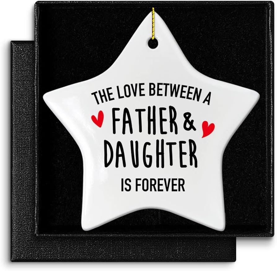 Father and daughter christmas ornament Clearance