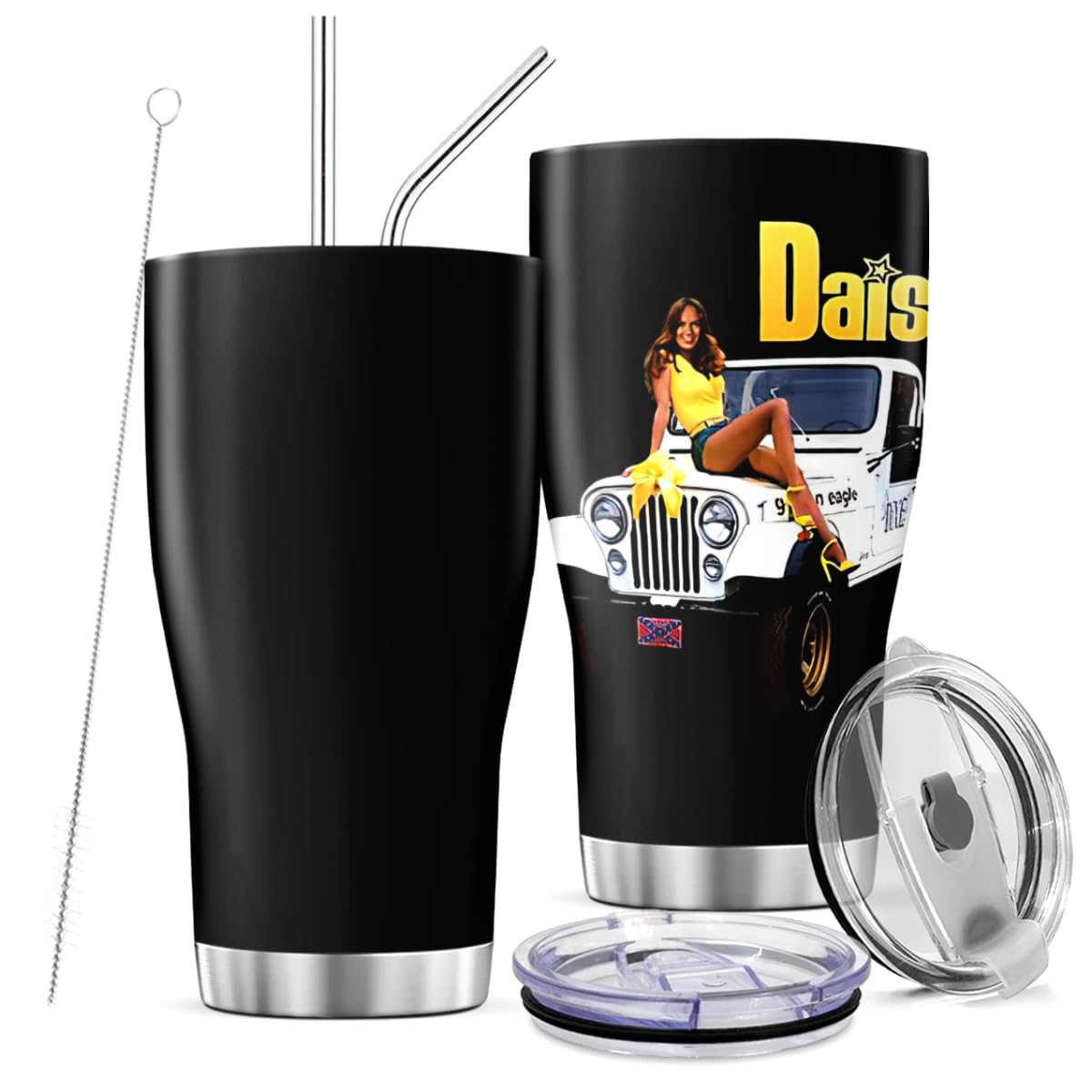 KINGGGGG Tumbler 30 Oz Daisy Coffee Duke Stainless And Insulated Dixie Steel with Lid and Straw