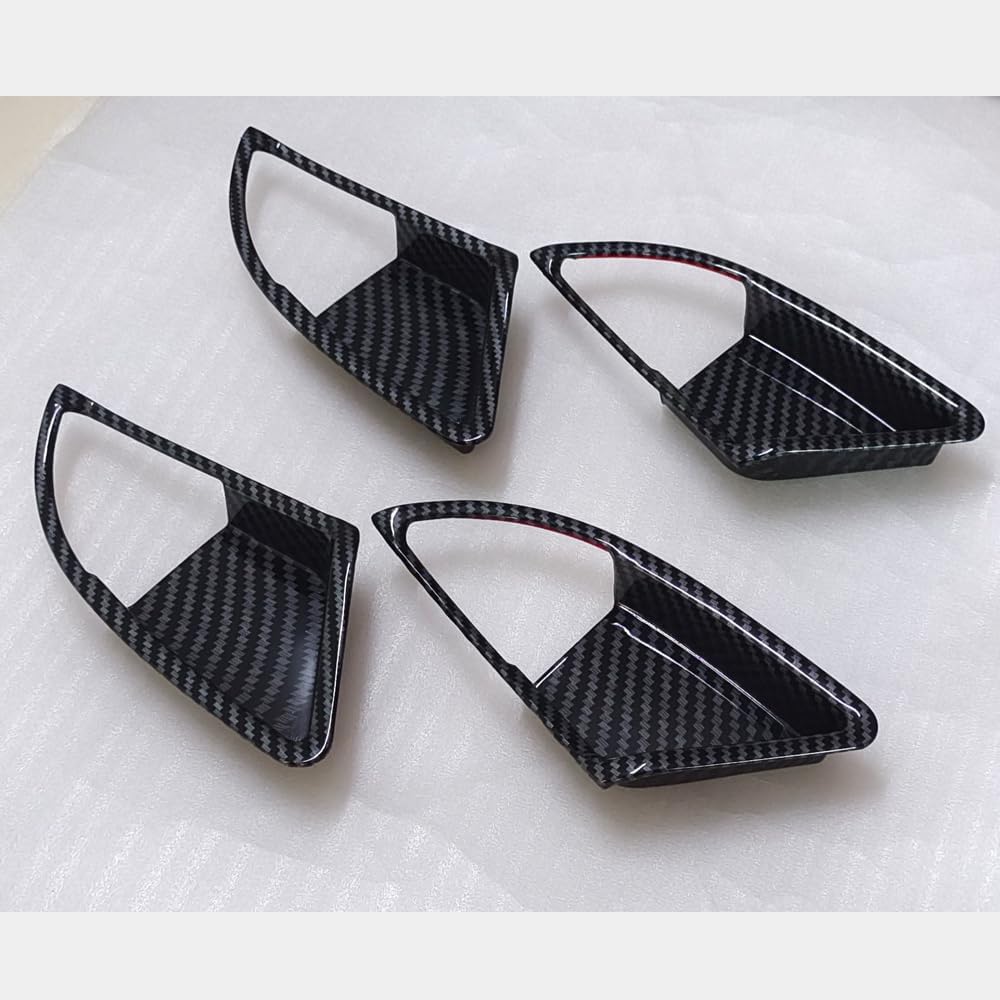 Inside Door Handle Covers Trims Interior Decoration Accessories Fit for Honda Accord 2008 2009 2010 2011 2012 (Carbon Fiber Pattern)