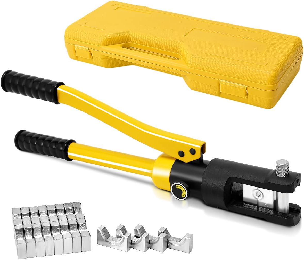 IRONMAX 16 Ton Hydraulic Crimping Tool, Heavy Duty Cable Swaging Tool