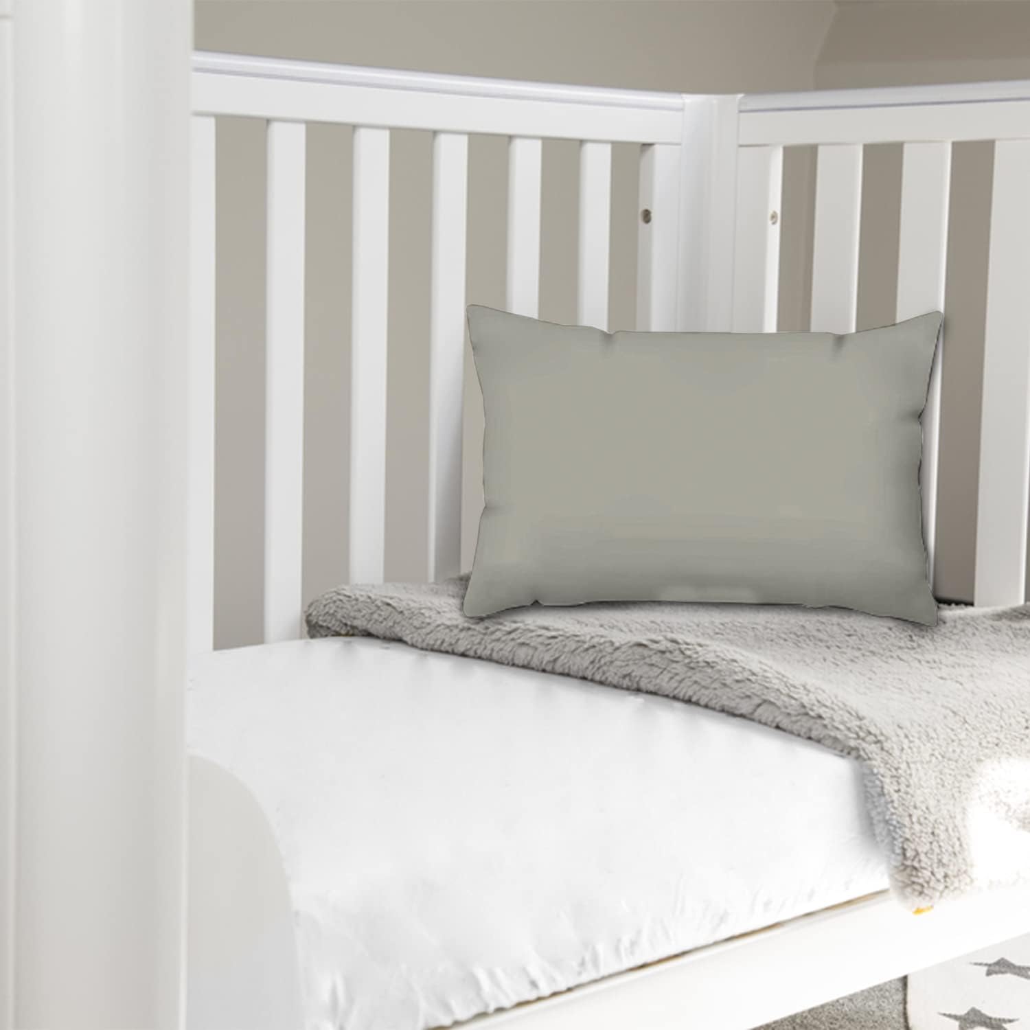 Pizuna Crib Pillow Cover 40x60cm Silver