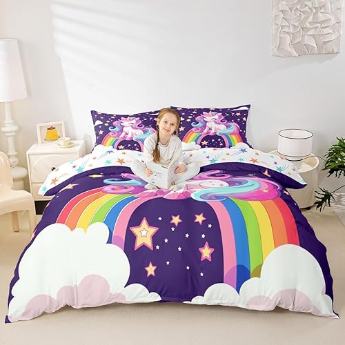 Miniatura 40 de Juego de funda de edredón para amantes de la gimnasia, tamaño Queen, silueta de gimnasta, juego de ropa de cama rosa para niños, adolescentes y