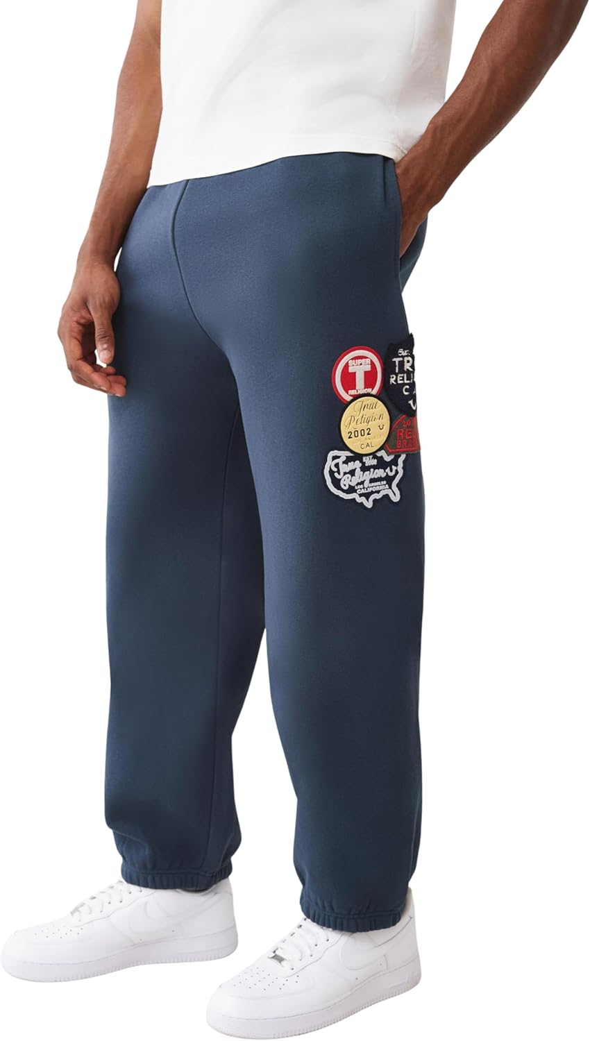 True Religion Men's Patch Vintage Baggy Joggers