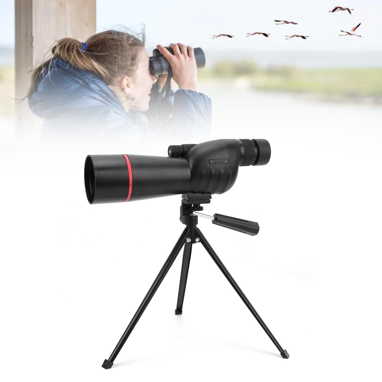 Dpofirs Lornetka 15-45X HD z Trójnogiem do Obserwacji Ptaków