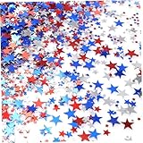 Confettis étoile rouge bleu blanc 4 juillet fête nationale de l'indépendance thème américain présidents anniversaire fête patriotique paillettes en aluminium confettis décoration de la maison