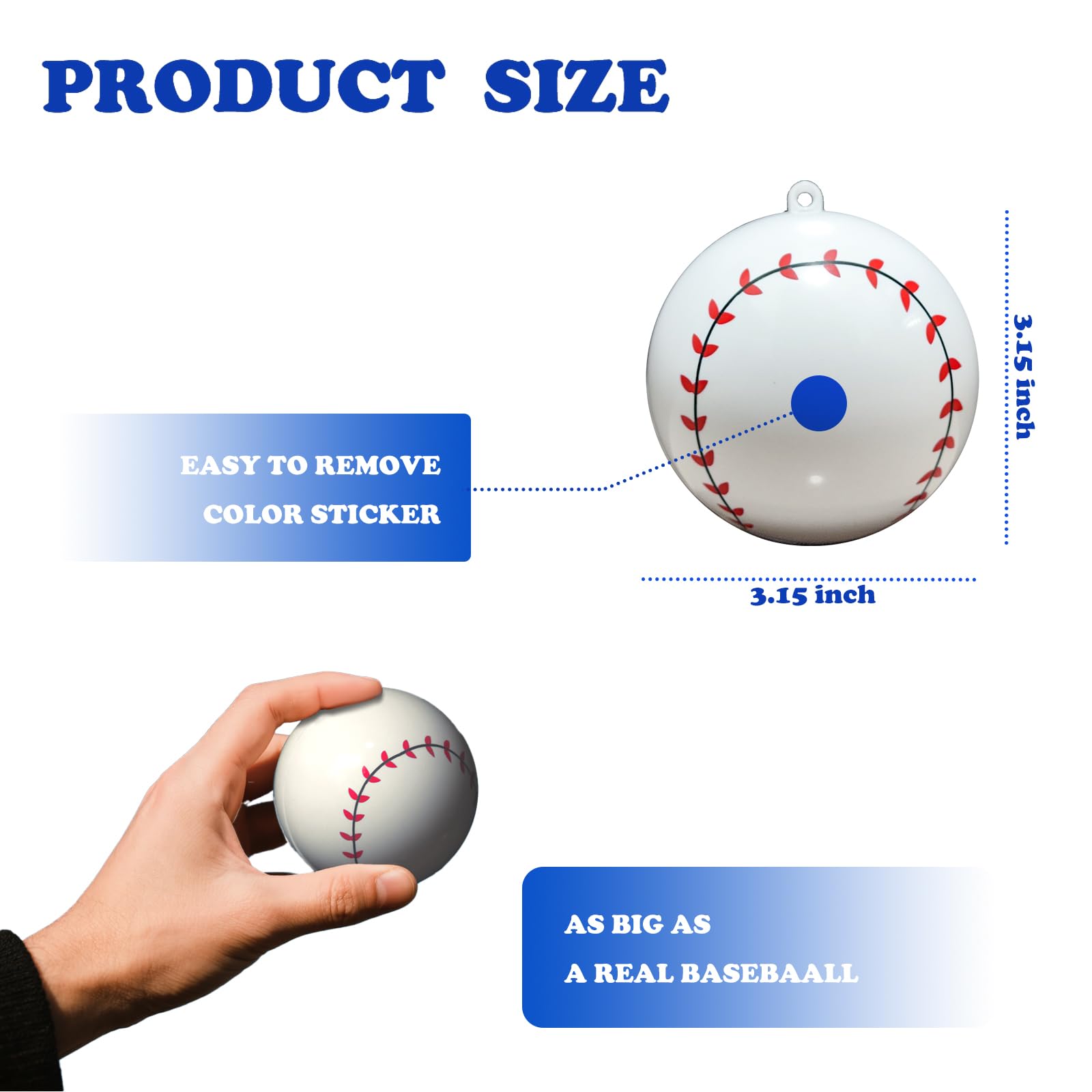Gender Reveal Baseball with Powder - 2 Pack Gender Reveal Baseballs Filled with Blue and Pink Powder for Boy or Girl Baby Reveal Party Ideas for Decorating