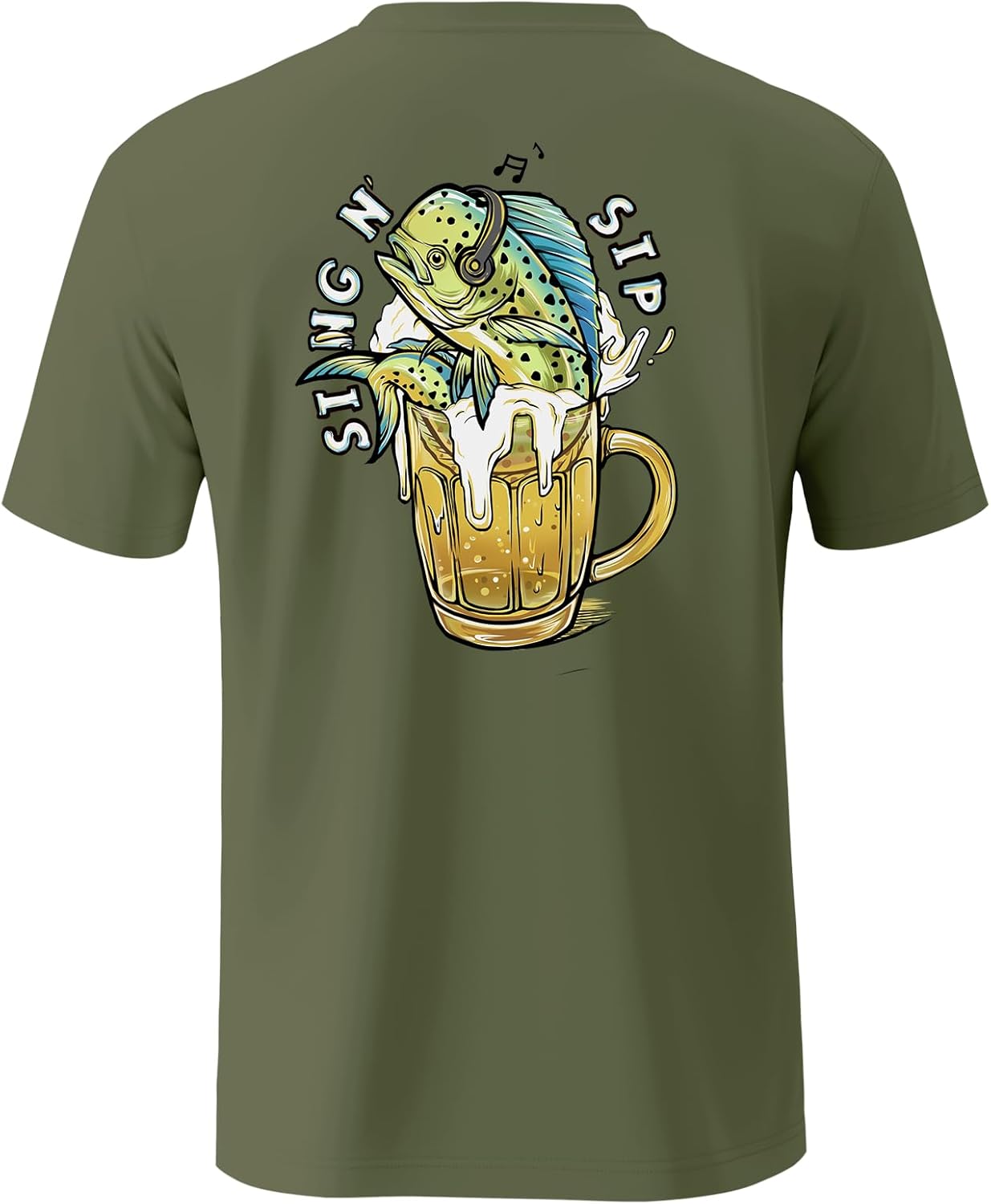 Palmyth Fishing Shirts for Men Short Sleeve T-Shirt UPF 50+ Sun Protection UV Tee