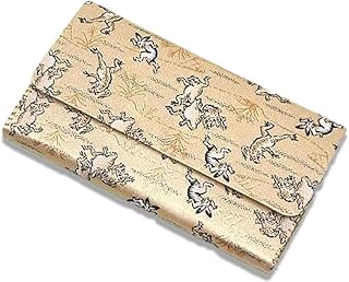 茶道具 懐紙入れ 袱紗ばさみ 三つ折 交織 (鳥獣戯画 ベージュ)