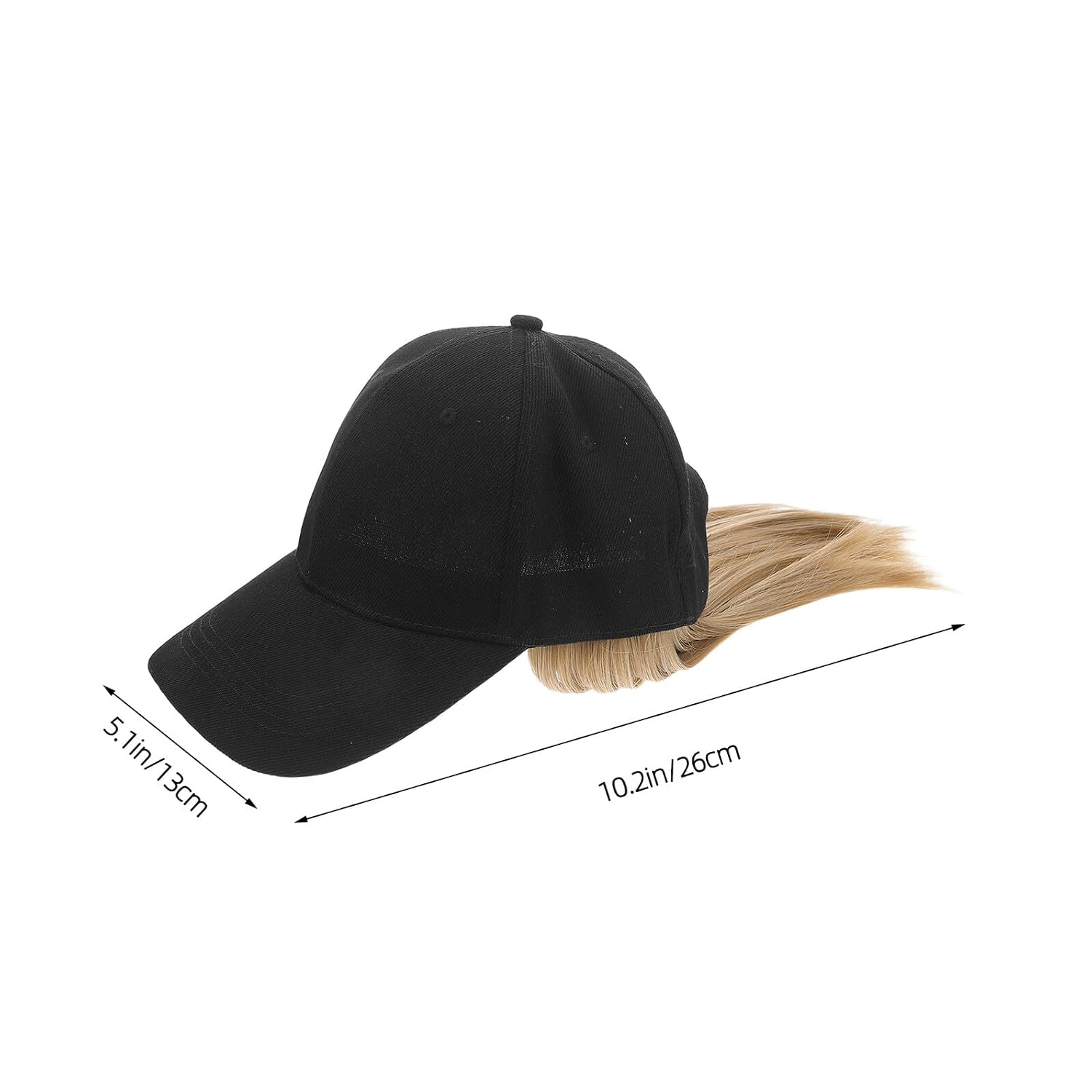 PRETYZOOM Women Straight Wig Hat with Baseball Cap Hair Accessory for Black Women, Lightweight Wig Cap for Everyday Use, Spring Summer Canvas Sunshade Design