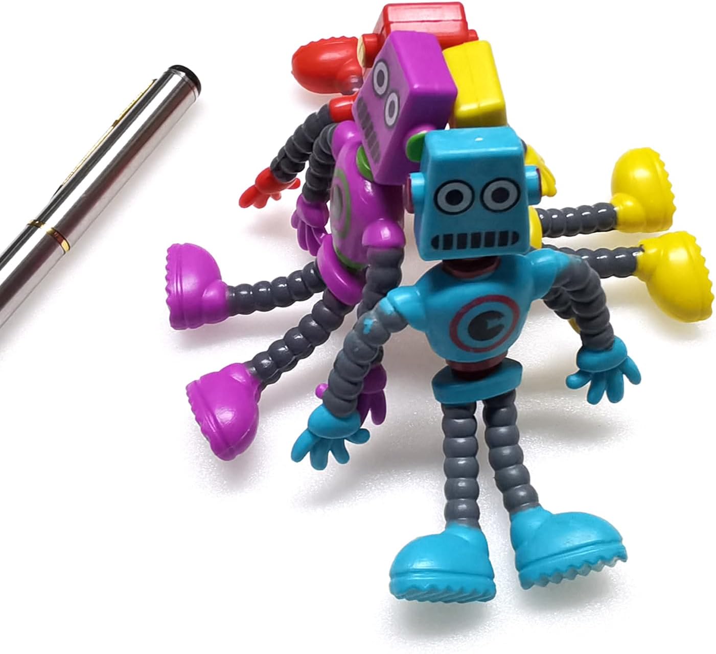 Flexible Bendable Figures Robot 4 Pcs Twisted Deformed Doll Decompression Toy for Boys Girls Cool Stuff Cute Things Funny Gift