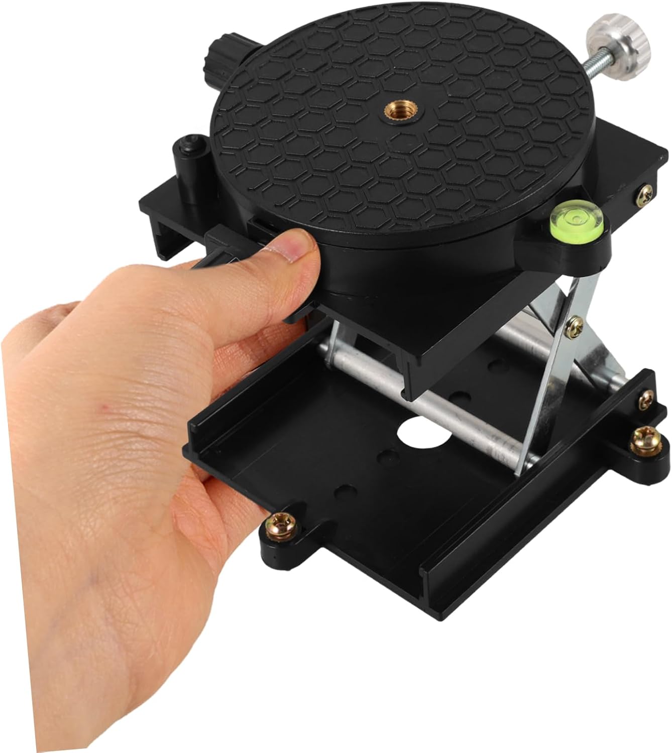 Uonlytech Alloy Lab Lifting Platform Rotating Leveling Stand Height Adjustable Jack Stands