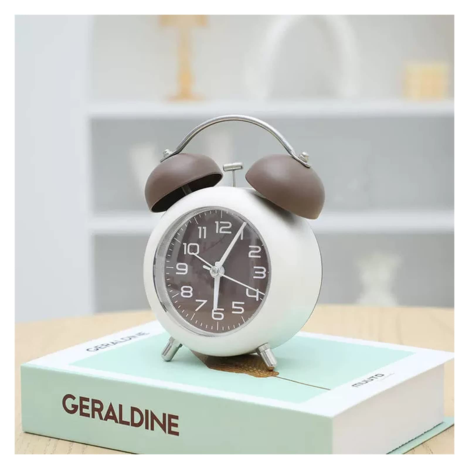 Sveglia/Orologio Digitale, Sveglia A Doppia Campana, Orologio Analogico Da Tavolo, Sveglia Rumorosa Senza Ticchettio, A Batteria, Per Soggiorno, Camera Da Letto, Cucina, Arredamento Per Chi Dorme Prof