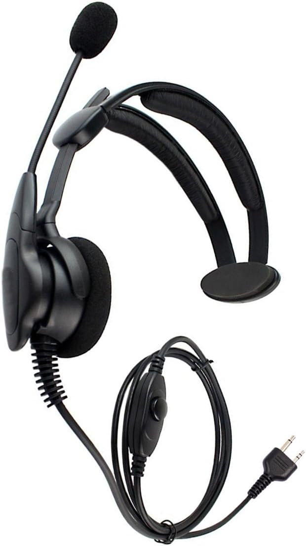 Over The Head Advance Adjustable Earpiece Noise Cancelling Compatible with Midland 36 LXT630VP3 LXT600VP3 LXT500VP3 GXT1000VP4 GXT1050VP4 GXT1030VP4 T51VP3 75-822 Headset Mic